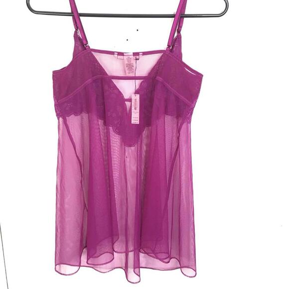 Victoria Secret Top Womens Large Lingerie Babydoll Teddy Sheer Sexy New - Picture 9 of 9
